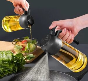 2 in 1 Oil Jar, Sprayer & dispenser